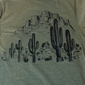 Call Your Mother Deli Cactus Graphic TShirt Green Size Small